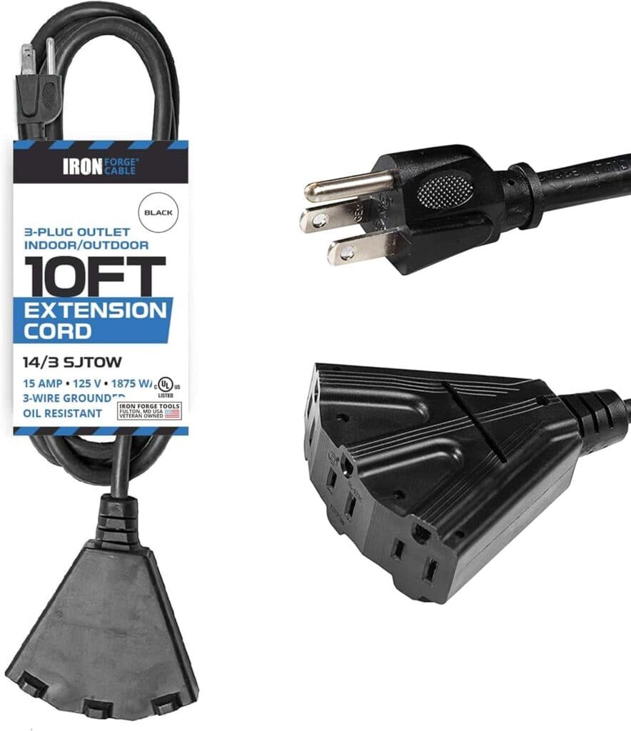 Iron Forge Cable Outlet Extension Cord Ft Sjtow Gauge Heavy