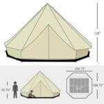 A drawing of a tent.