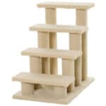 A cat tree with steps.