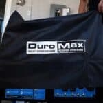 Duromax power systems generator cover being displayed.