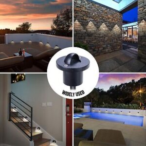 A collage of pictures showing different types of outdoor lighting.