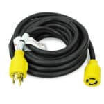 Heavy-duty extension cord with a 3-prong plug and a single outlet.