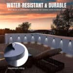 Water resistant and durable led patio lights.