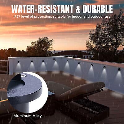 Water resistant and durable led patio lights.