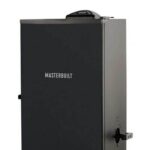 Black masterbuilt electric smoker appliance.