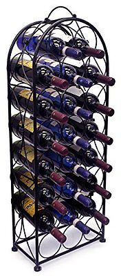 A wine rack with many bottles in it.