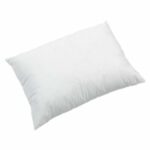 A white pillow on a white background.