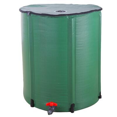 A green water tank on a white background.