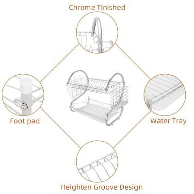 A diagram showing the different parts of a dish rack.