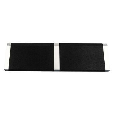 A black and white tray with a white stripe.