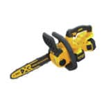 A dewalt chainsaw on a white background.