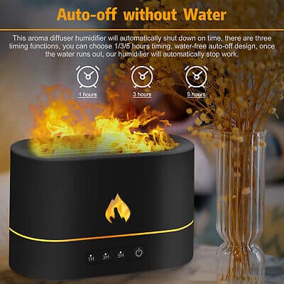 An image of an aroma diffuser with flames on it.