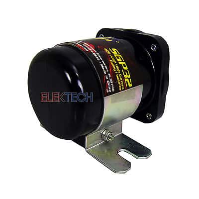 A black electric motor with a white background.