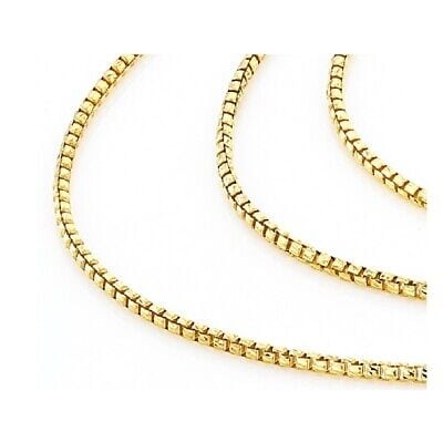 18k yellow gold box chain necklace.