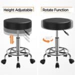 Two pictures of a stool with different heights.