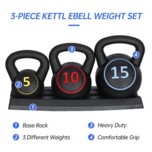 3 piece kettlebell weight set.