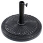A black umbrella stand on a white background.