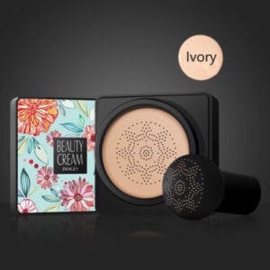 The beauty cream powder foundation is shown on a black background.