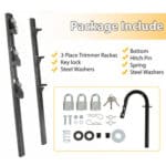 A set of bike racks with a package included.