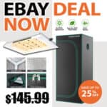 An ad for a grow light with the words'ebay deal now'.