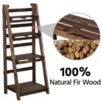 A ladder with a 100 % natural fir wood.