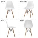 Four different eames chairs with different heights.