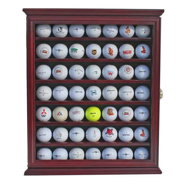 49 Golf Ball Display Case Cabinet Wall Rack Holder