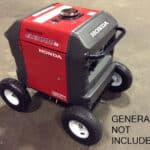 Honda portable generator mounted on a custom wheel kit.