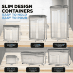 Slim design containers.