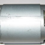 Electric dc motor with visible copper windings.