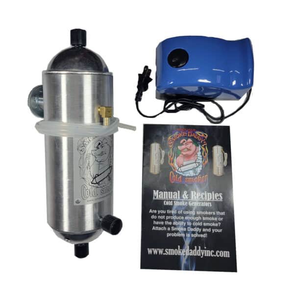 Cold smoke generator with power supply and instruction manual.