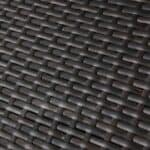 A close up image of a black woven pattern.