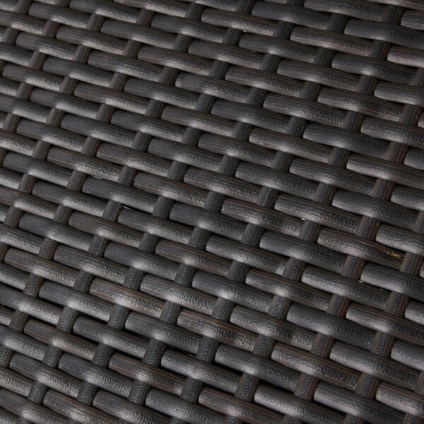 A close up image of a black woven pattern.