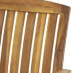 A close up image of a wooden chair.