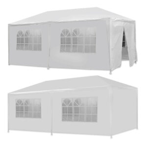 Two white tents on a white background.