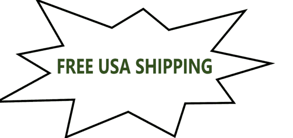Free usa shipping logo on a white background.
