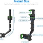 A diagram showing the dimensions of a camera holder.