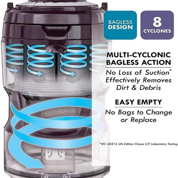 Black & decker multicyclic bagless action vacuum cleaner.