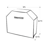 A diagram showing the dimensions of a grill cover.