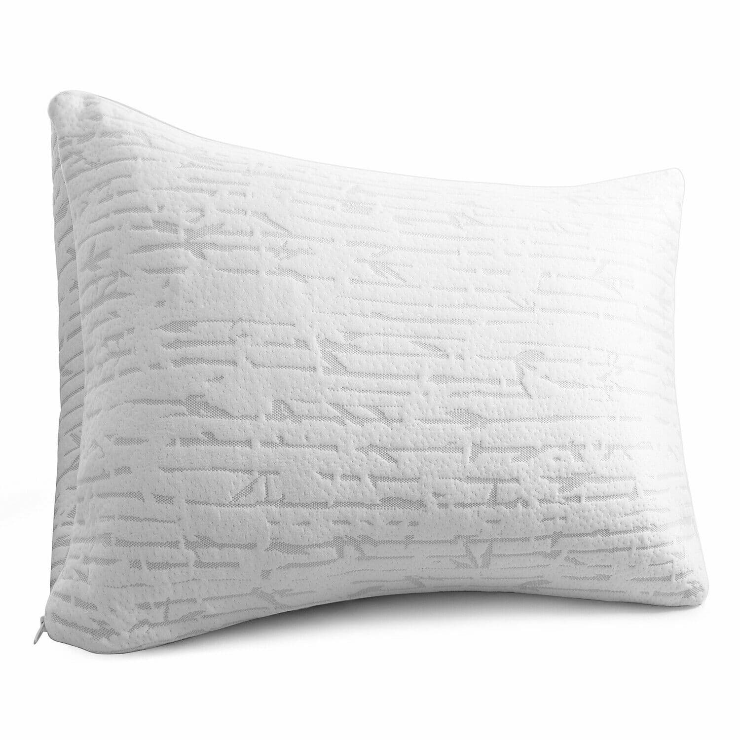 A white pillow on a white background.