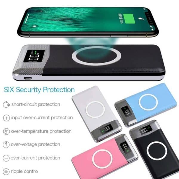 A phone with a power bank and security protection.