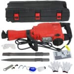 A set of tools and accessories for a hammer drill.