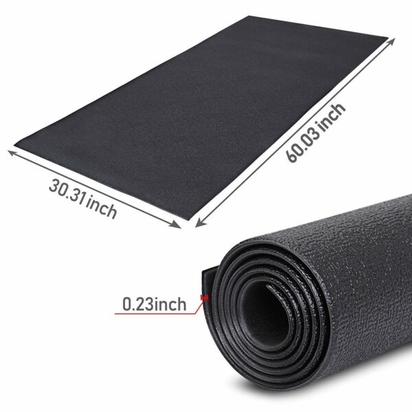 A rolled up black mat.