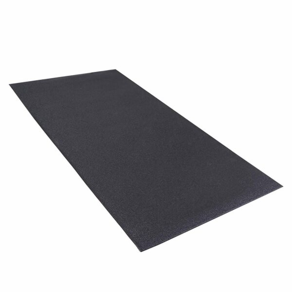 A black mat on a white background.