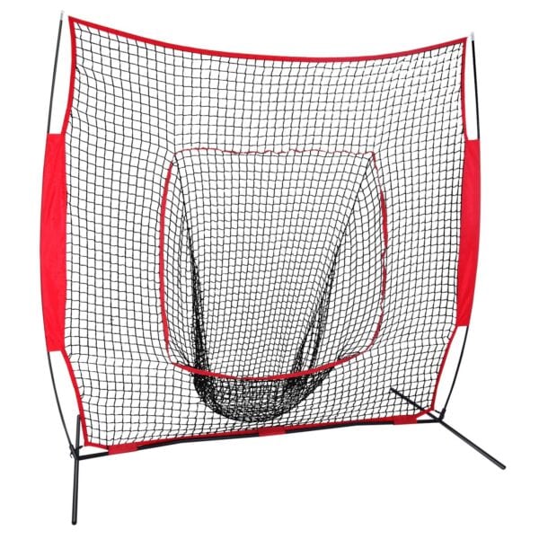 A baseball net on a white background.