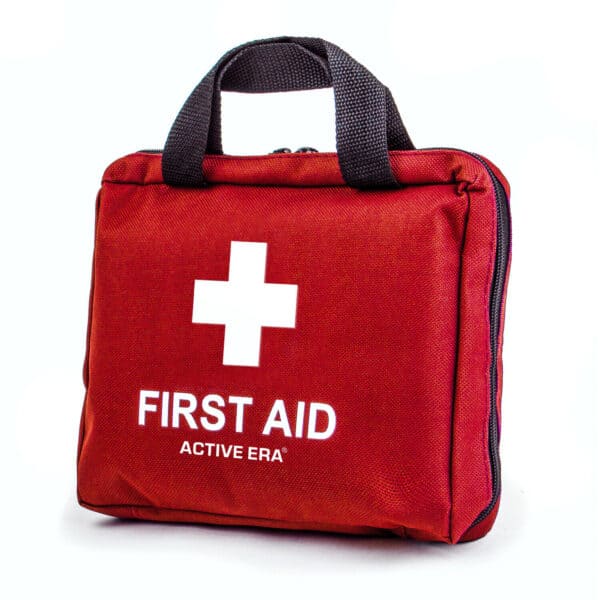 A first aid kit on a white background.