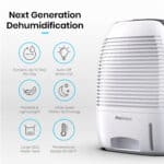 A dehumidifier with the words next generation dehumidification.