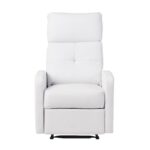 A white recliner chair on a white background.