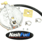 Propane fuel conversion kit components on a white background.