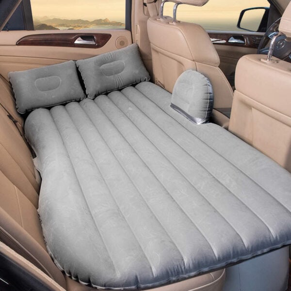 A mattress in the back of a car.